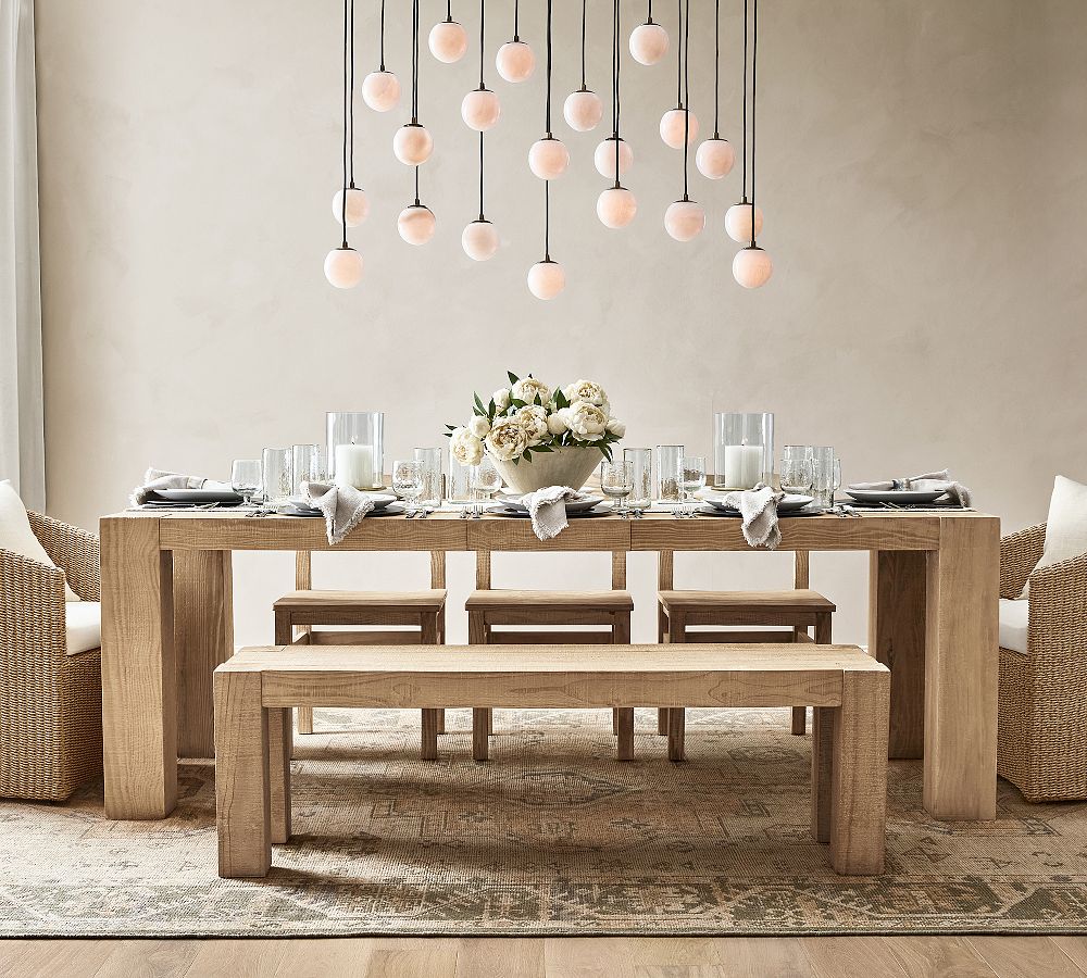 Raina Alabaster Linear Multi Globe Chandelier (46