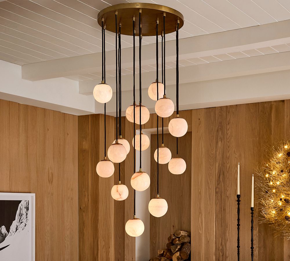 Raina Alabaster Multi Globe Chandelier (19