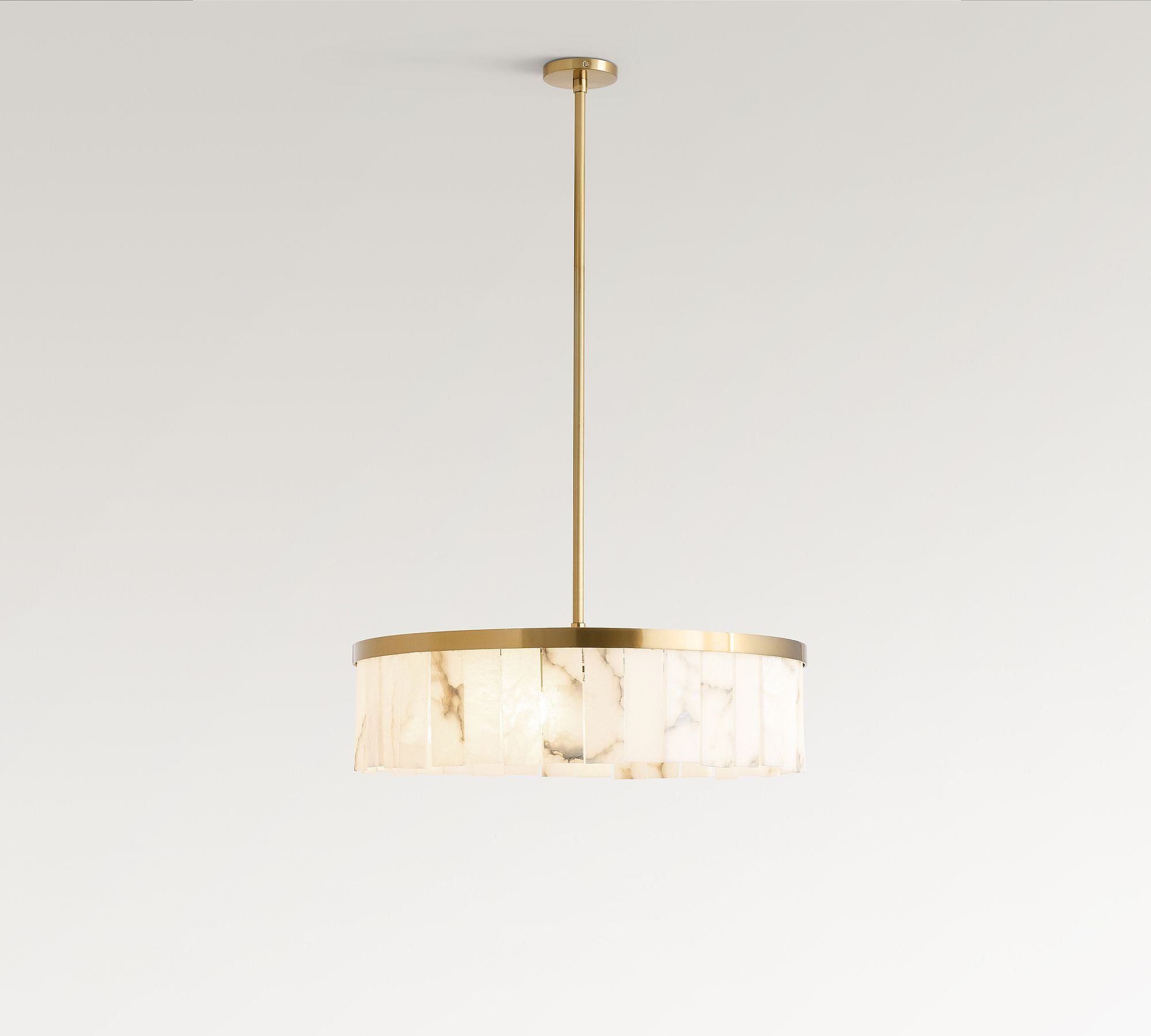 Windham Alabaster Tile Round Chandelier (30