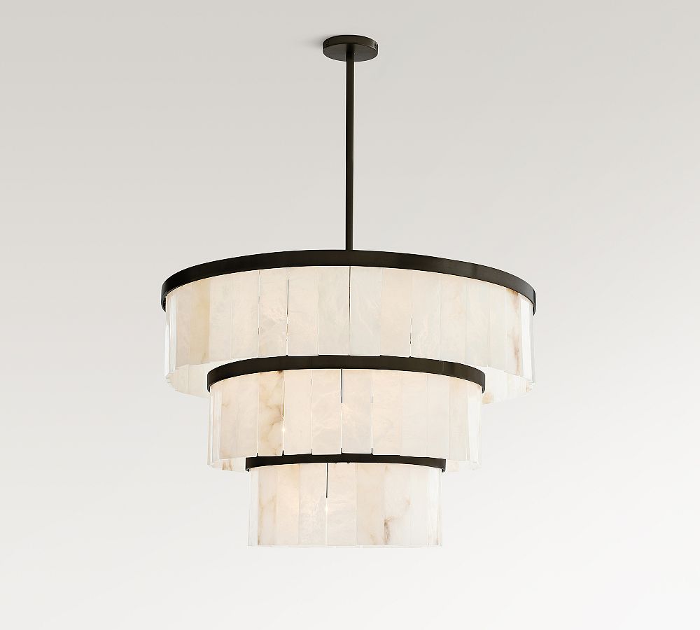 Windham Alabaster 3 Tier Chandelier (35