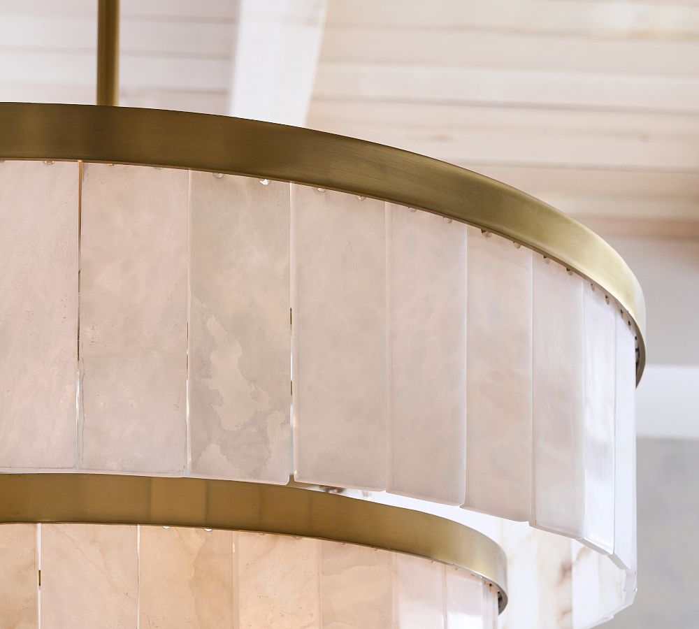 Windham Alabaster 3 Tier Chandelier (35