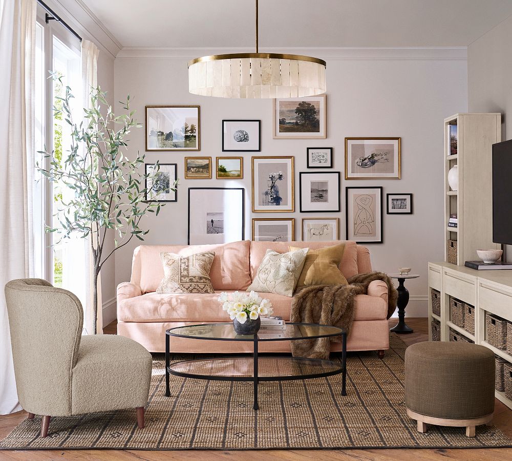 Windham Alabaster Tile Round Chandelier (30