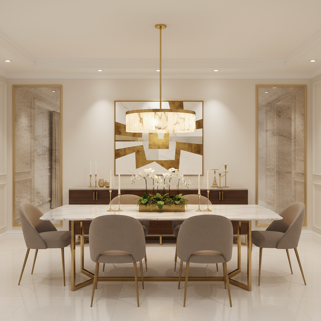 Windham Alabaster Tile Round Chandelier (30