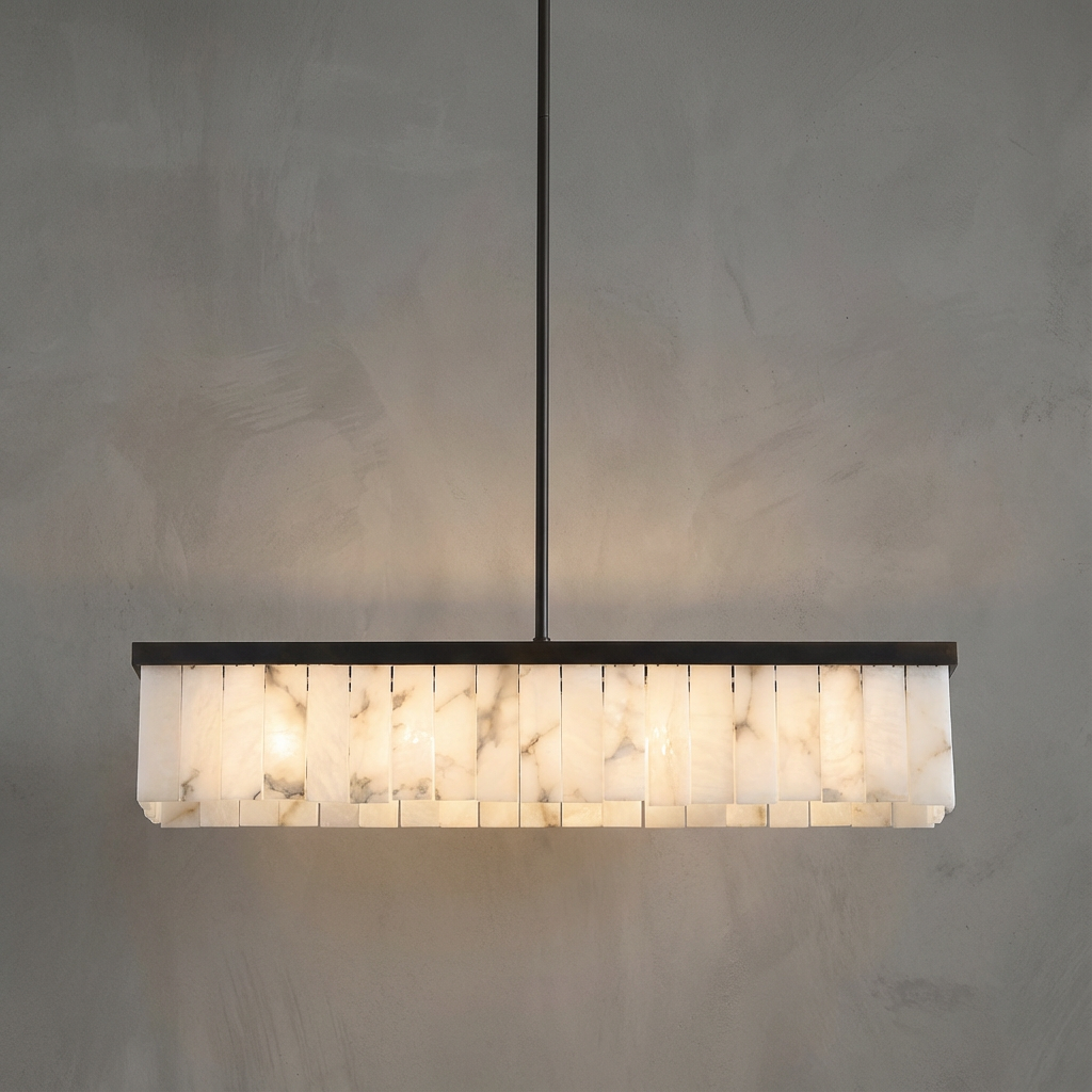 Windham Alabaster Linear Chandelier (49")