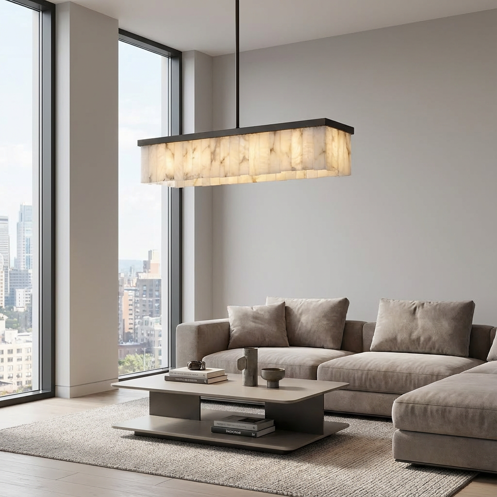 Windham Alabaster Linear Chandelier (49")