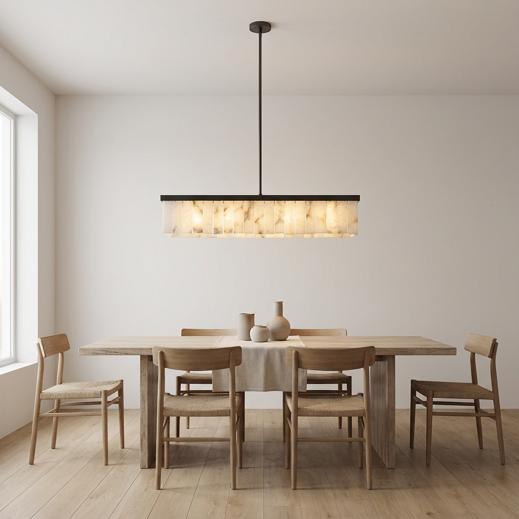 Windham Alabaster Linear Chandelier (49")