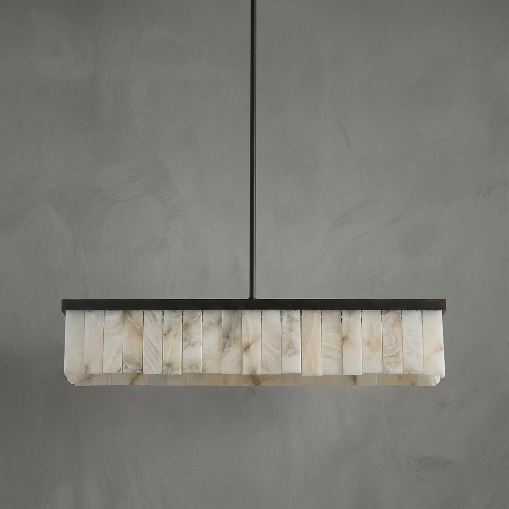 Windham Alabaster Linear Chandelier (49")