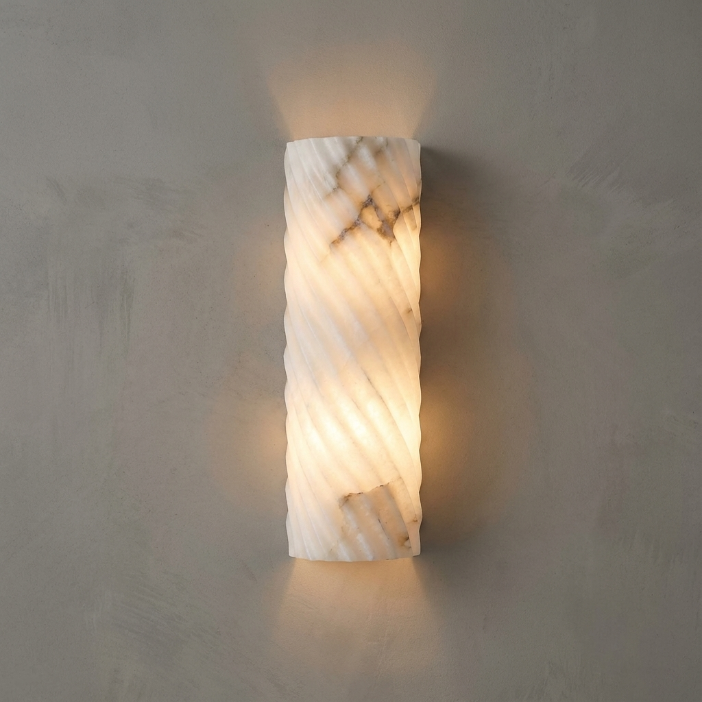 Amalia Alabaster Fluted Sconce (15")