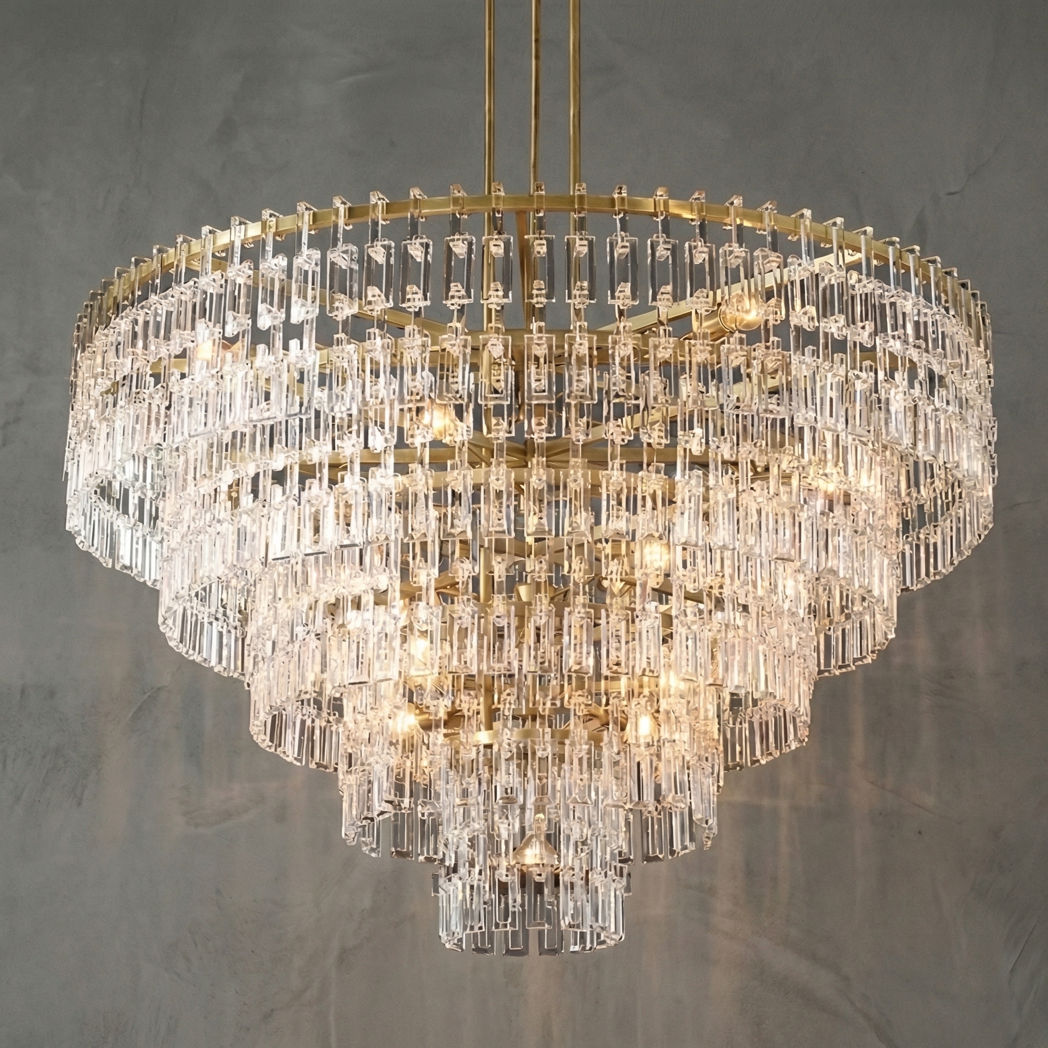 Chaînelle Multi-Tier Crystal Chain Round Chandelier 36" 48" 60"
