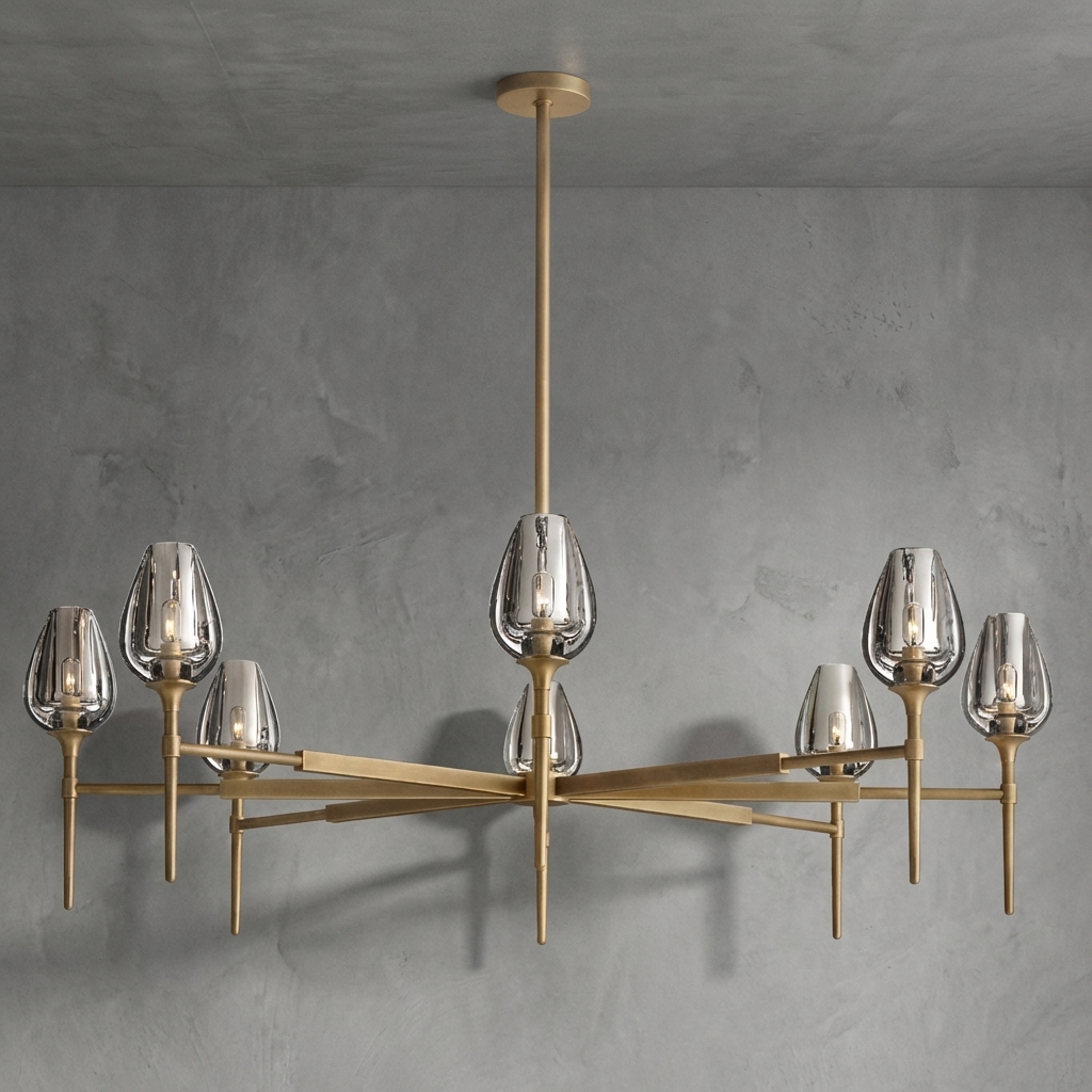 Tulipière Round Chandelier 54"