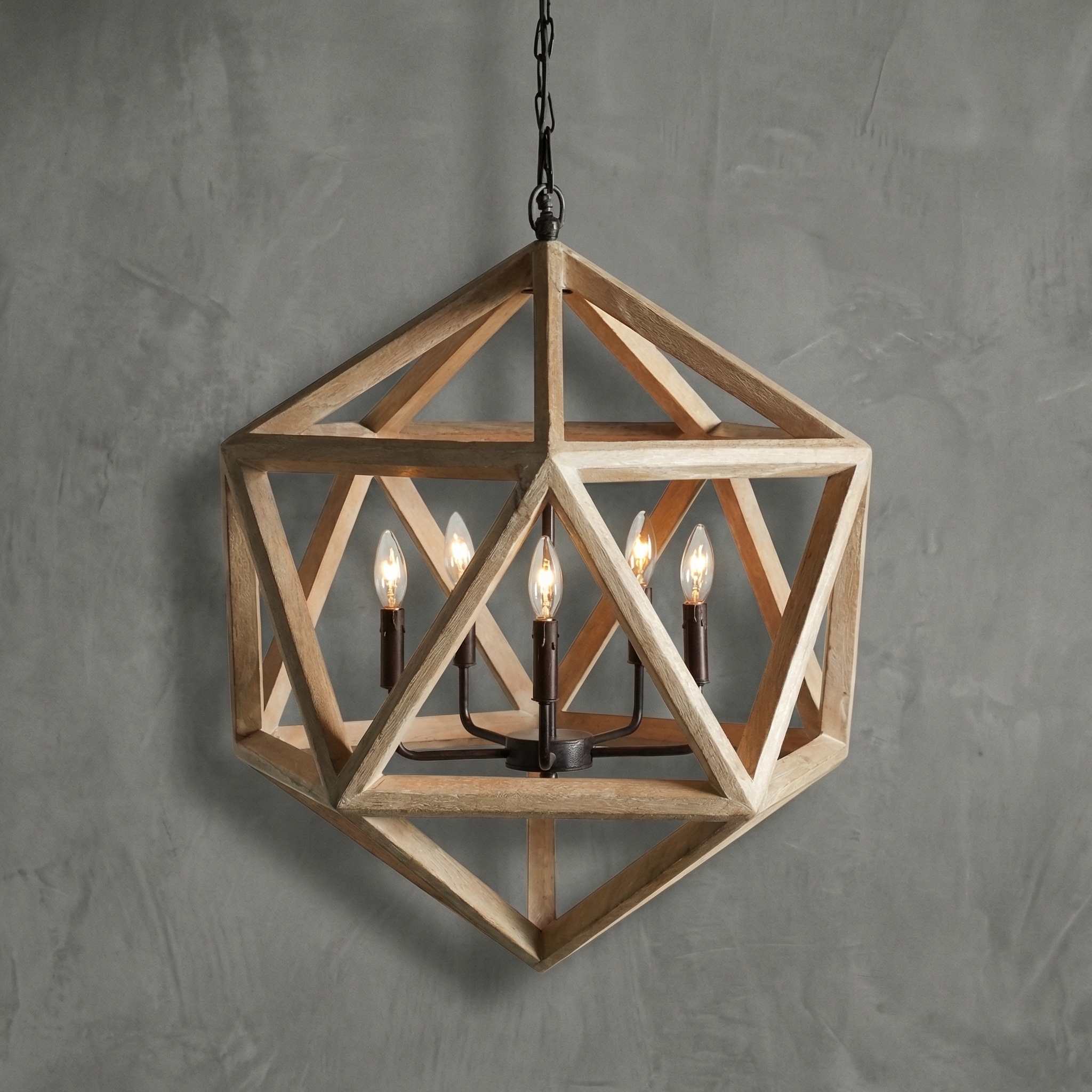 Boiserie Geode Chandelier in Natural