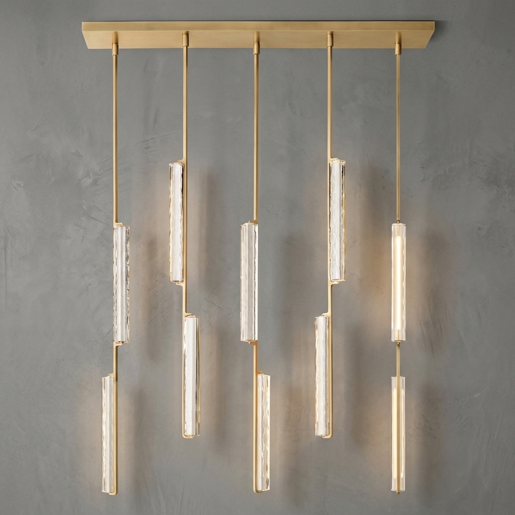 Colonne Linear Chandelier 54"