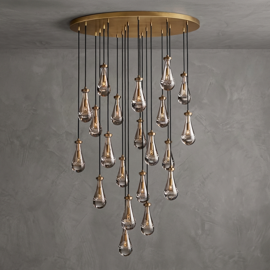 Goccia Round Chandelier 47"