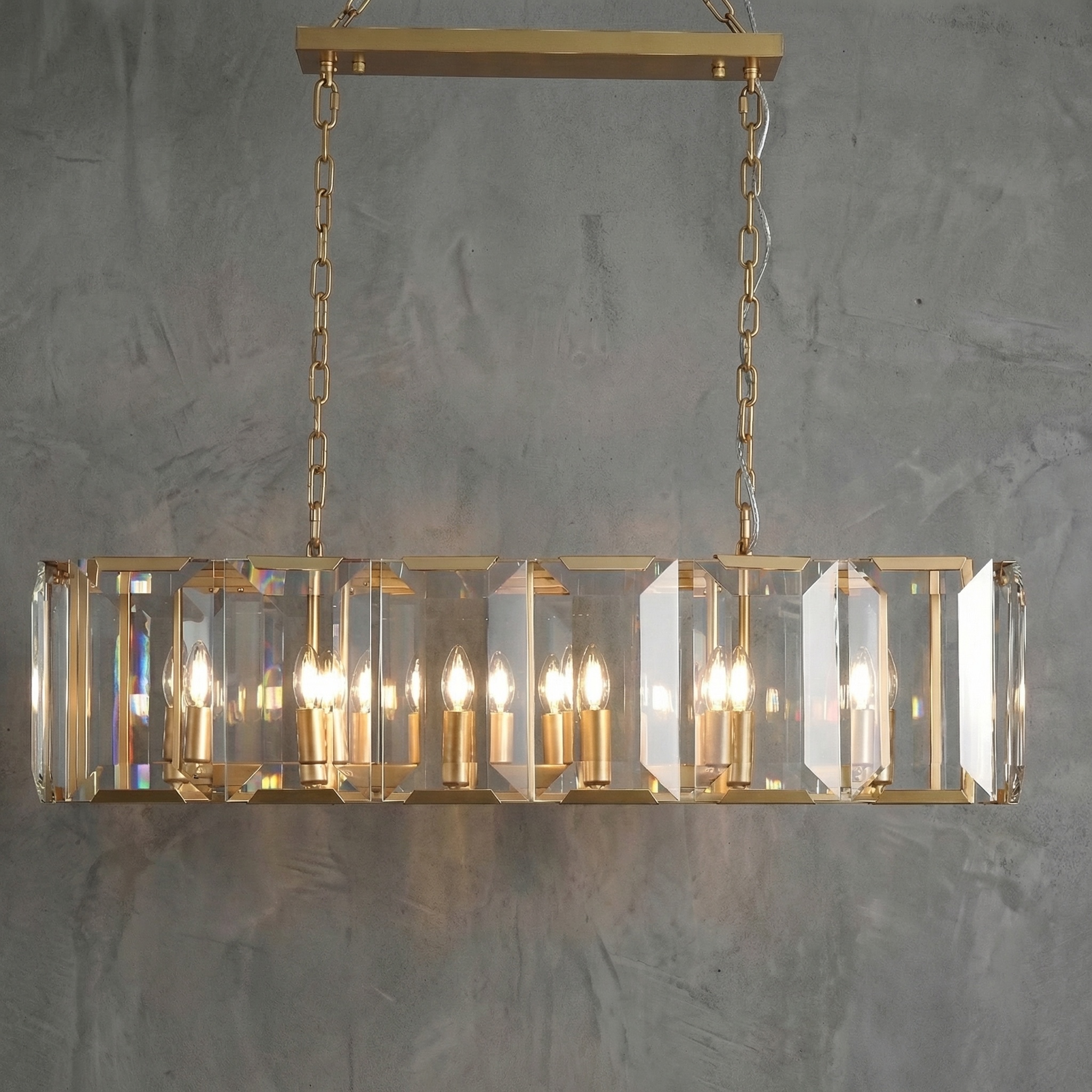 Cassette Rectangular Chandelier 42" 55" 62" 74"L