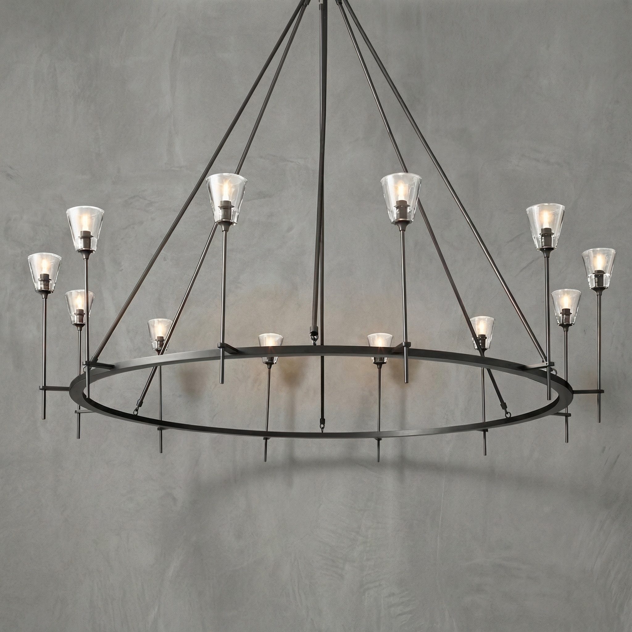 Flambeau Round Chandelier 70"