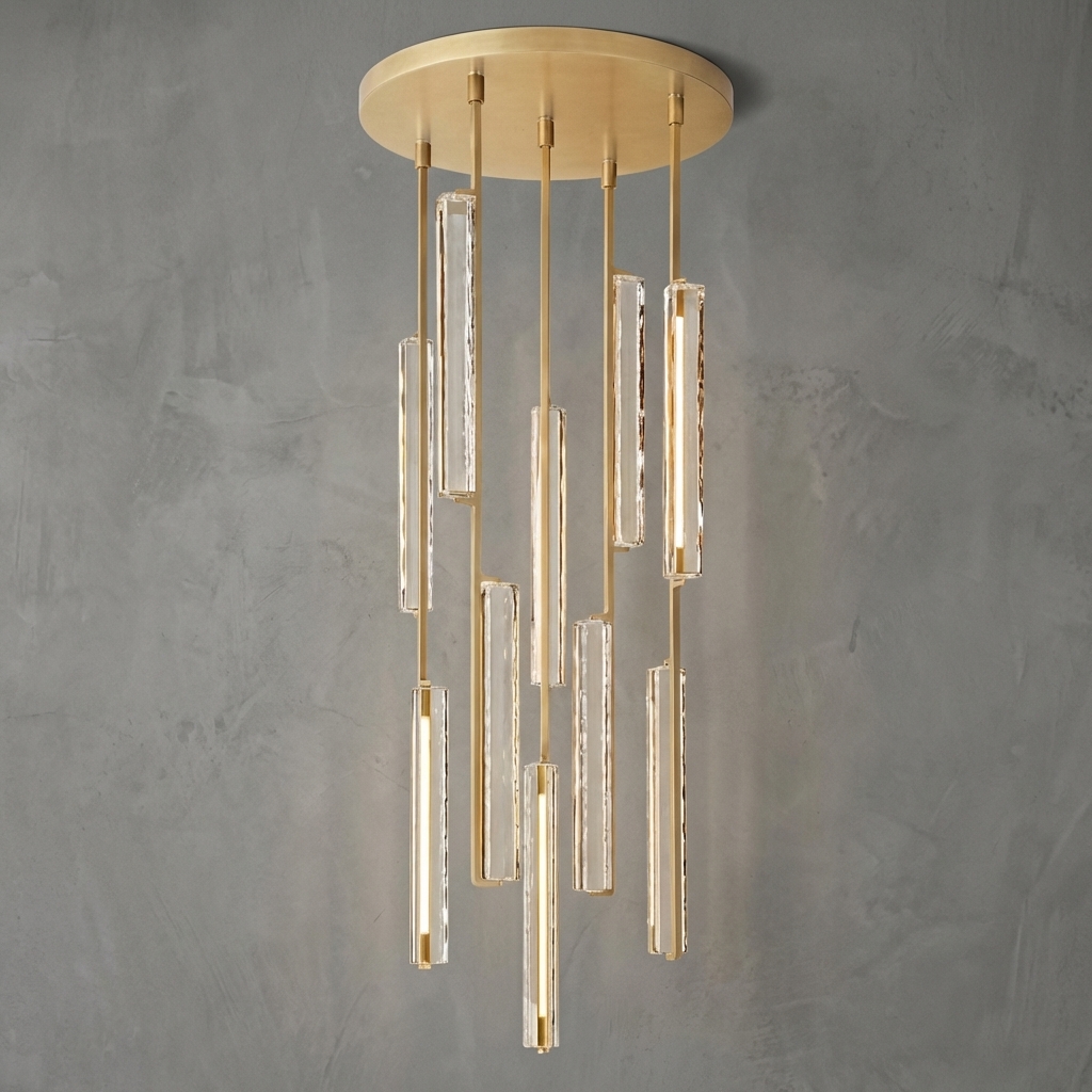 Colonne Crystal Round Chandelier 24"