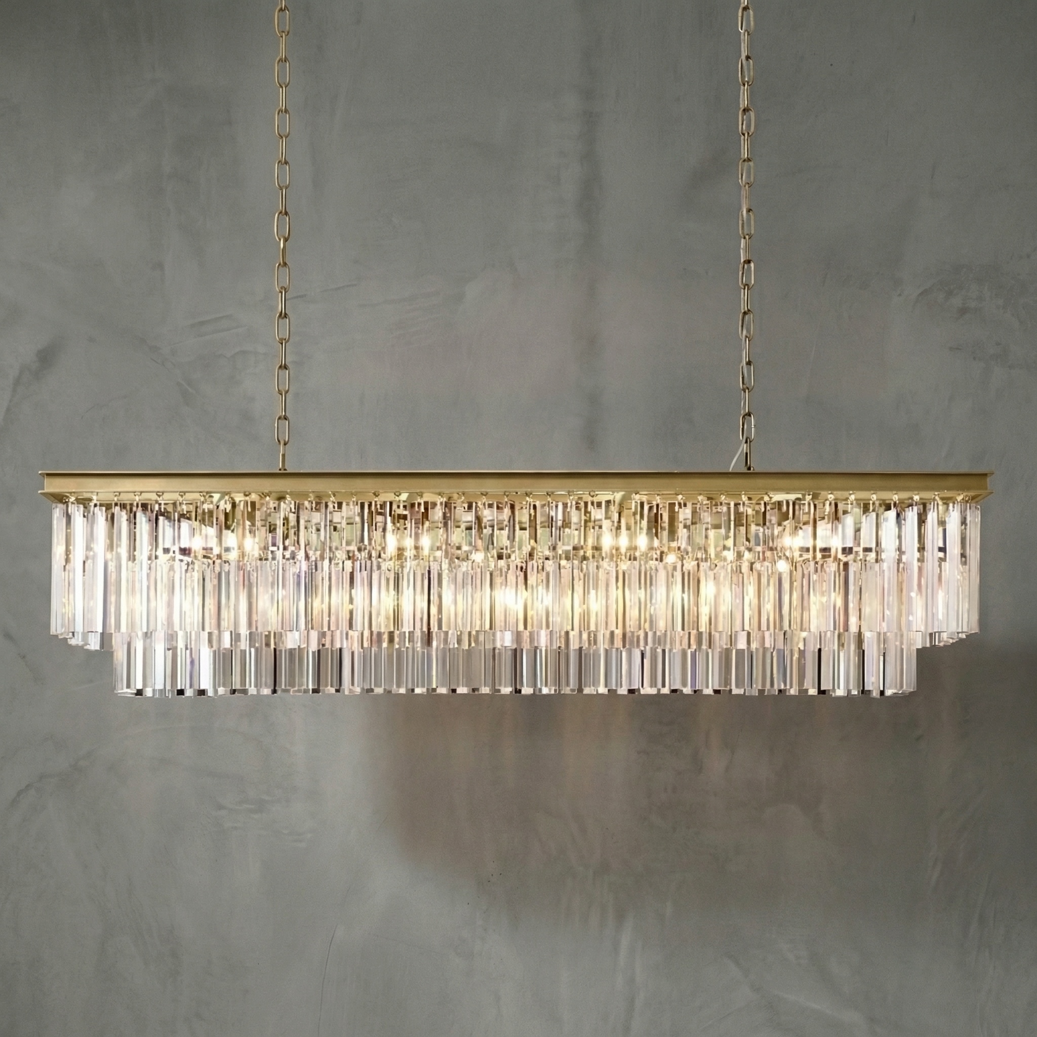 Prismatique Classicm Rectangular Chandelier 59"
