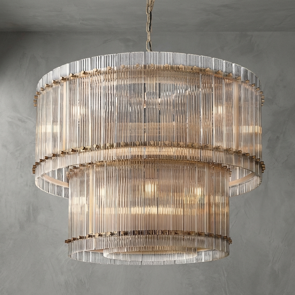 Vetreria 2-Tier Round Chandelier 37"