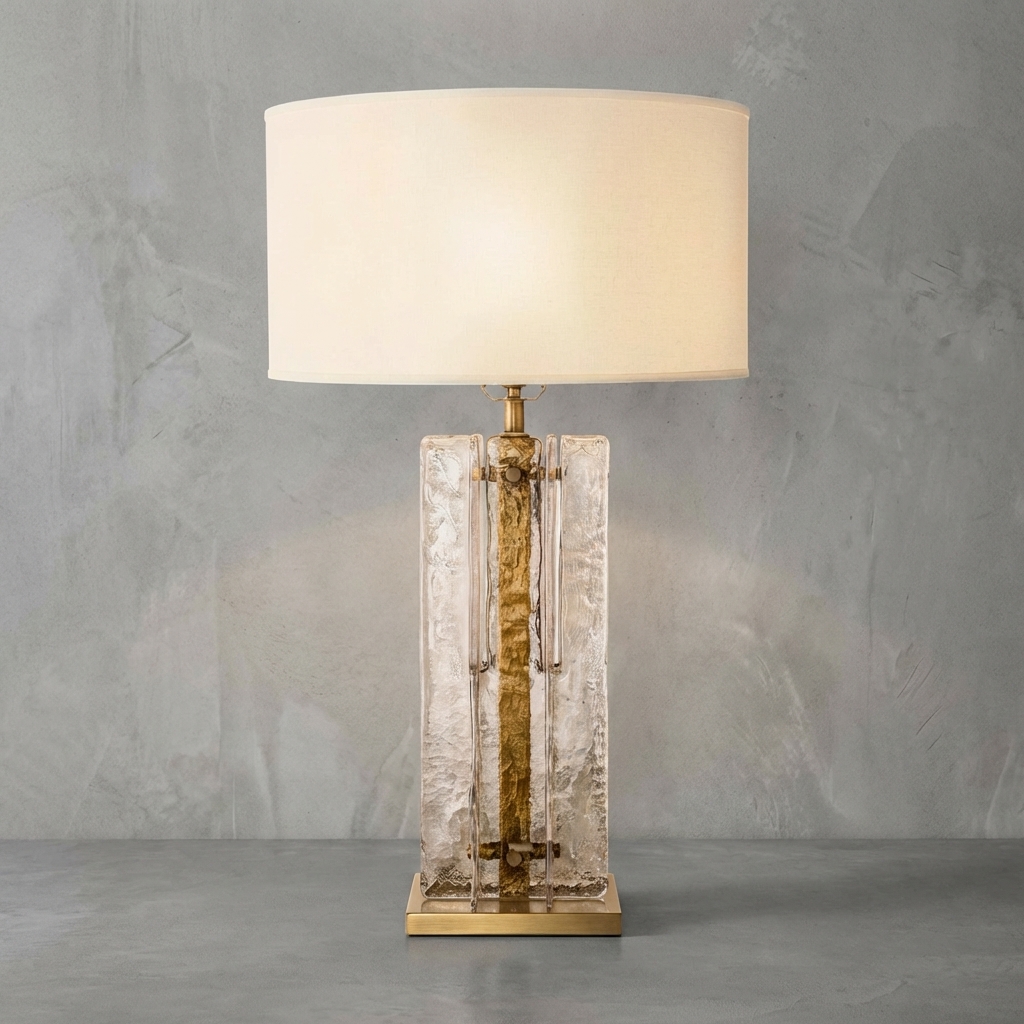Glacière Smoke Glass Table Lamp