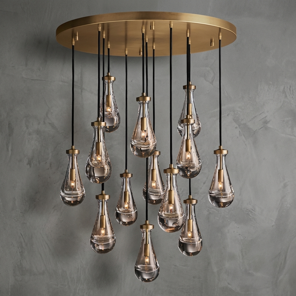 Goccia Round Chandelier 36"