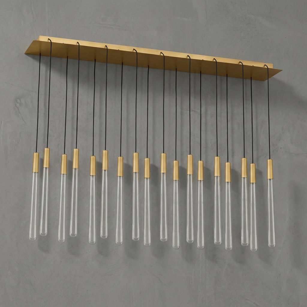 Linéaire Linear Crystal Chandelier