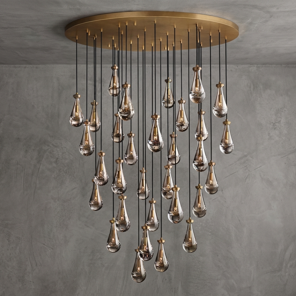 Goccia Round Chandelier 60"