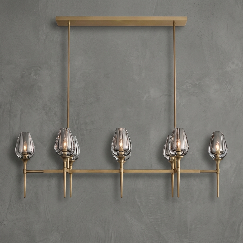 Tulipière Linear Chandelier 52"