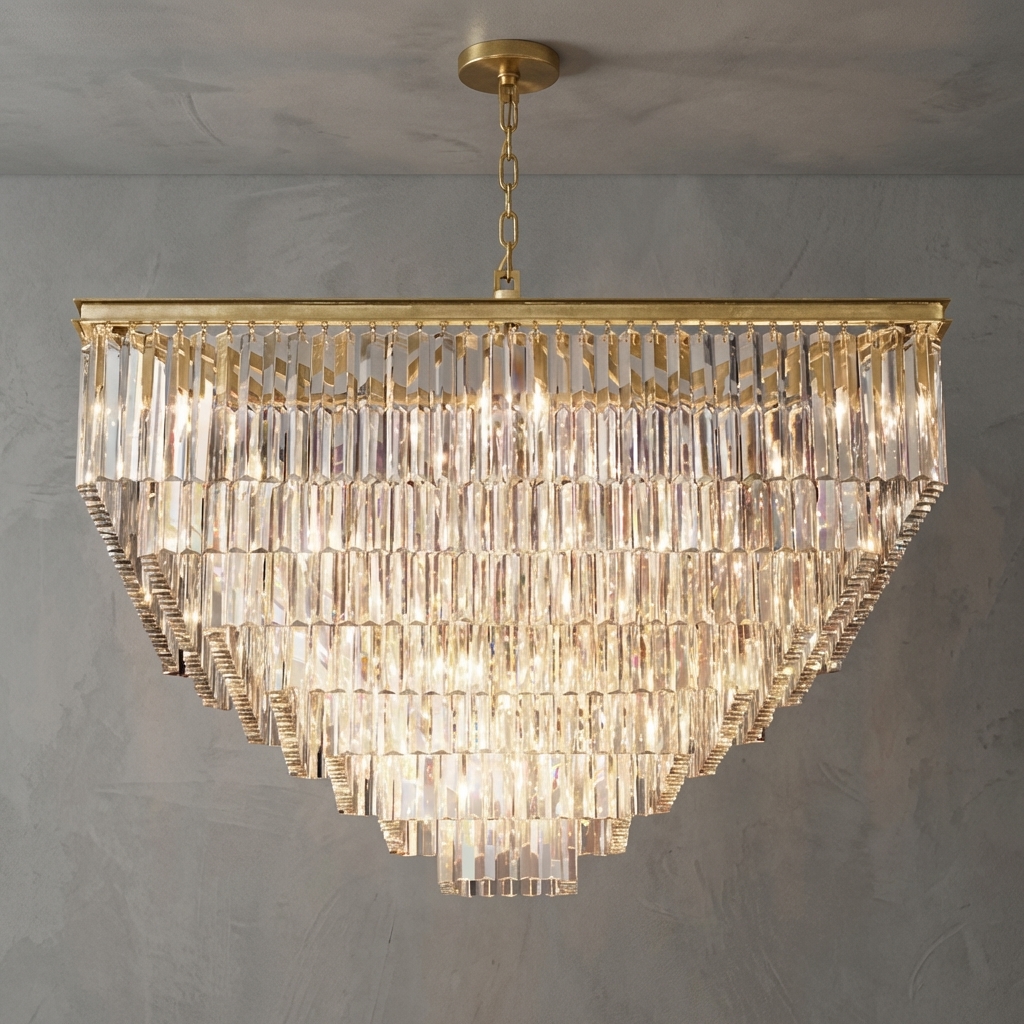 Prismatique Classicm Square Chandelier 47"