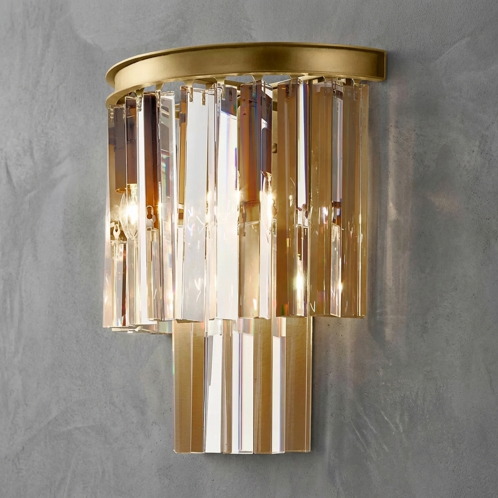 Prismatique Multi-Tier Crystal Wall Sconce