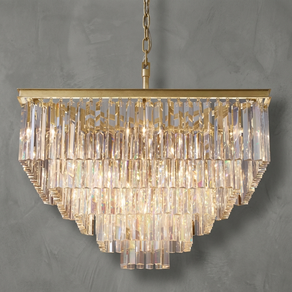 Prismatique Classicm Square Chandelier 34"