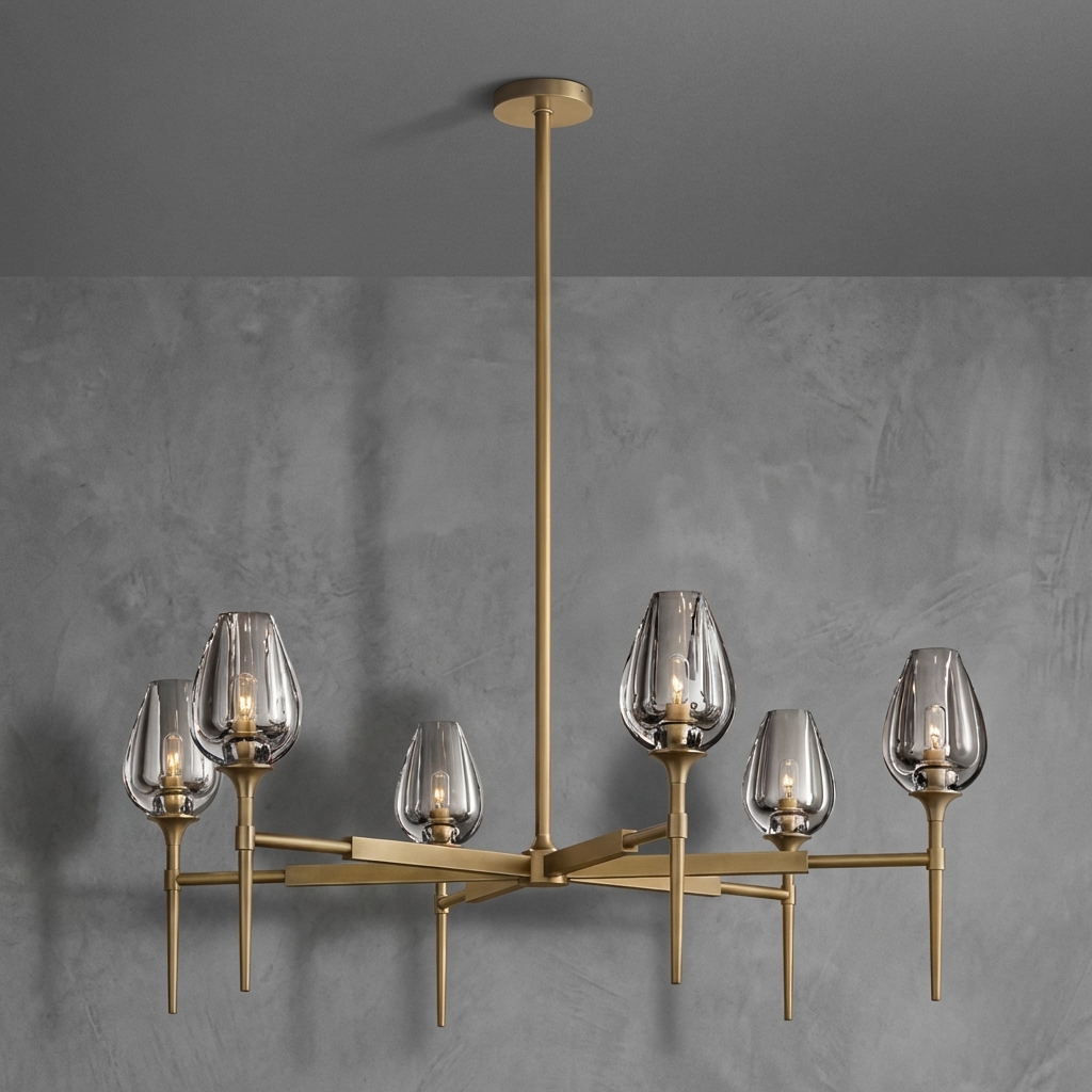 Tulipière Round Chandelier 42"