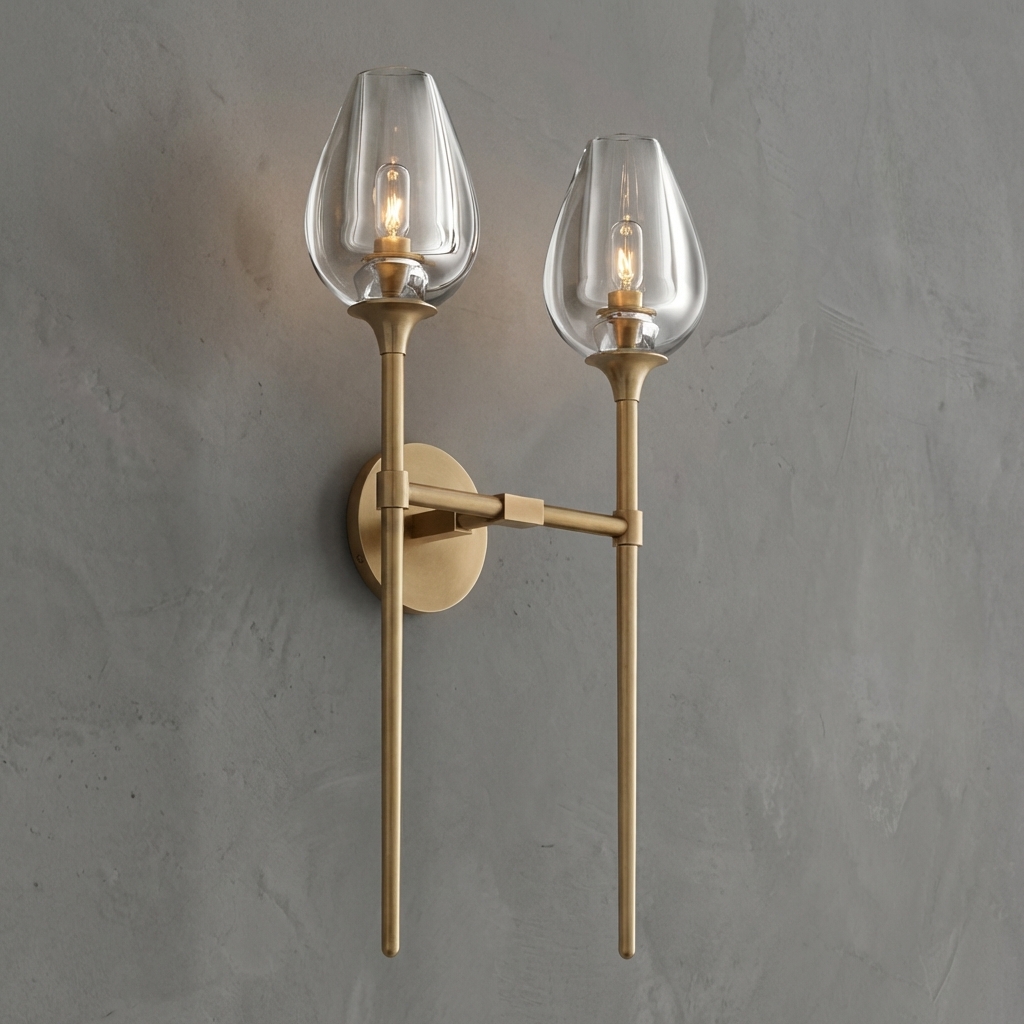 Tulipière Double Wall Lamp 24''H