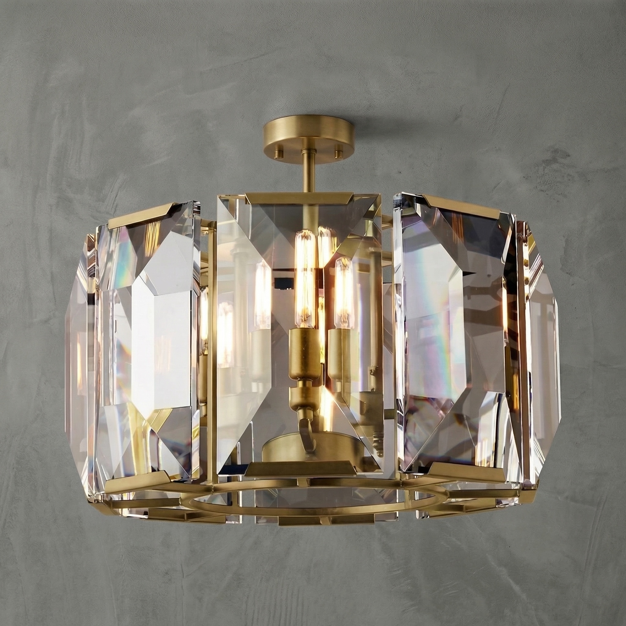 Cassette Round Chandelier 19"