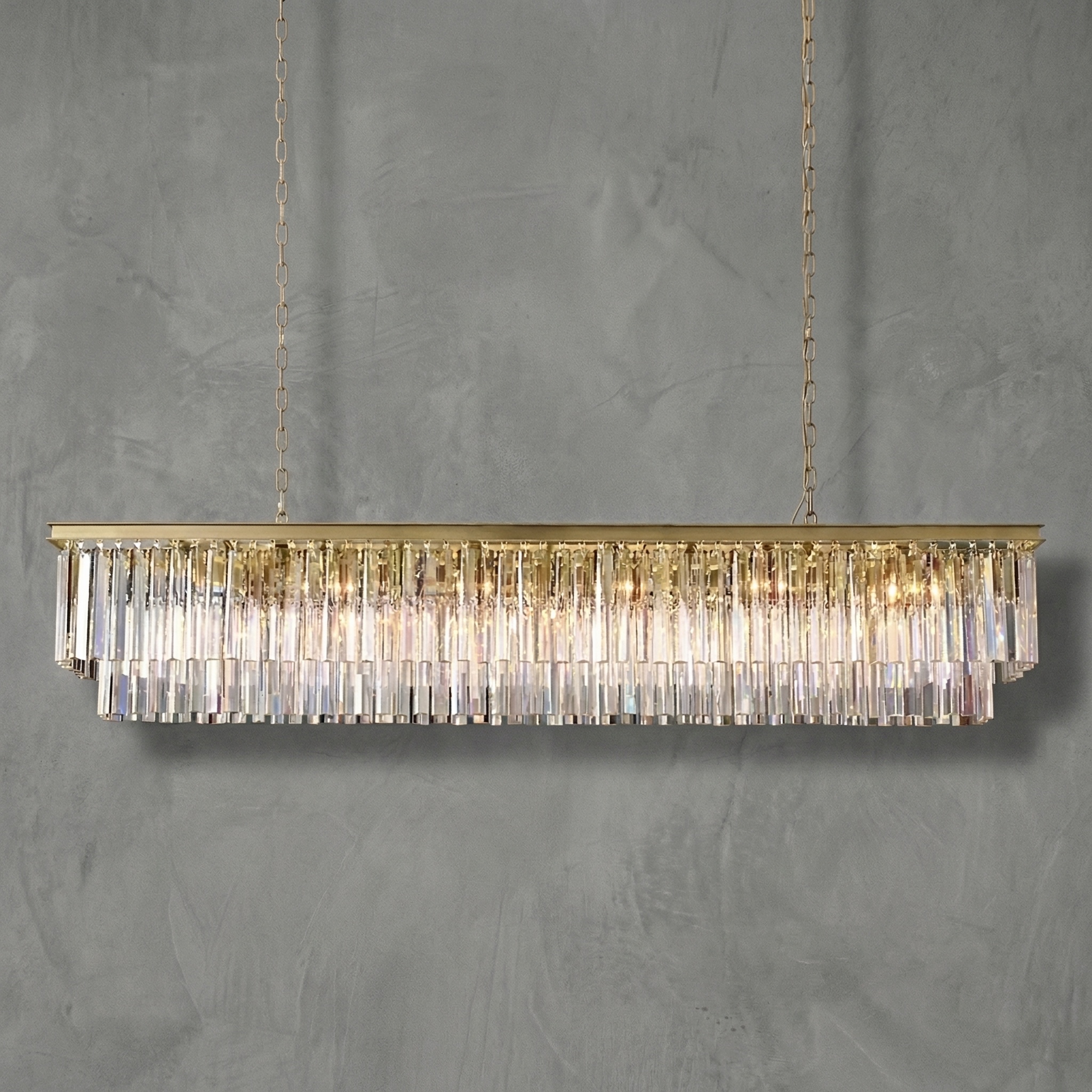 Prismatique Classicm Rectangular Chandelier 72"