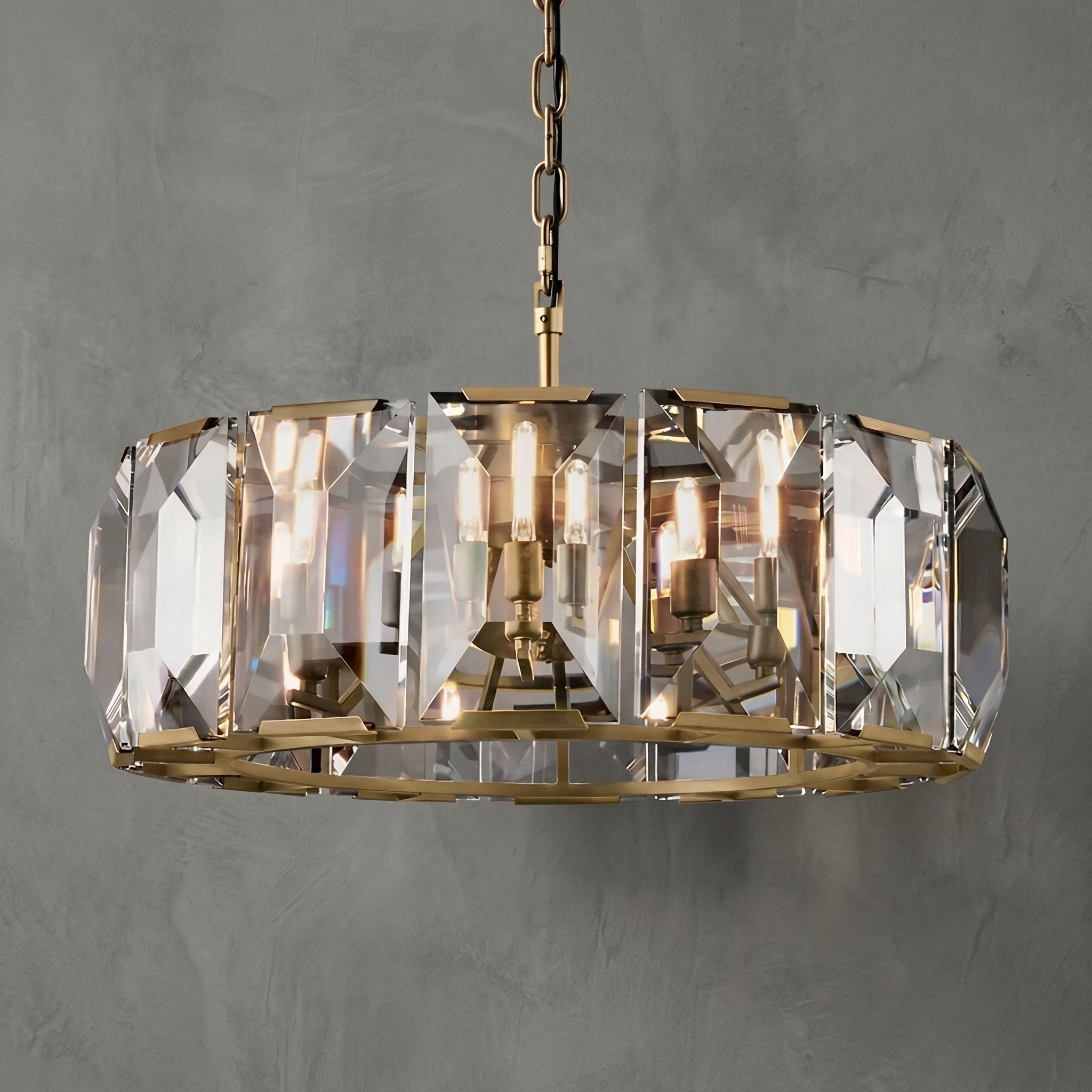 Cassette Round Chandelier 31"