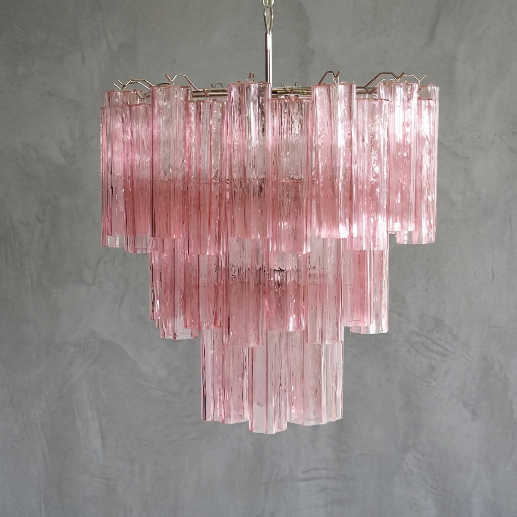 Rosa Veneta Murano Glass Chandelier