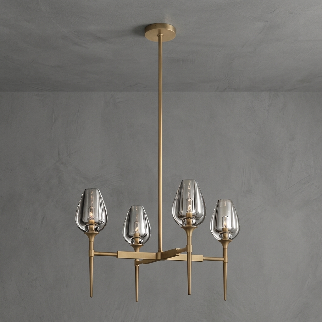 Tulipière Round Chandelier 27"