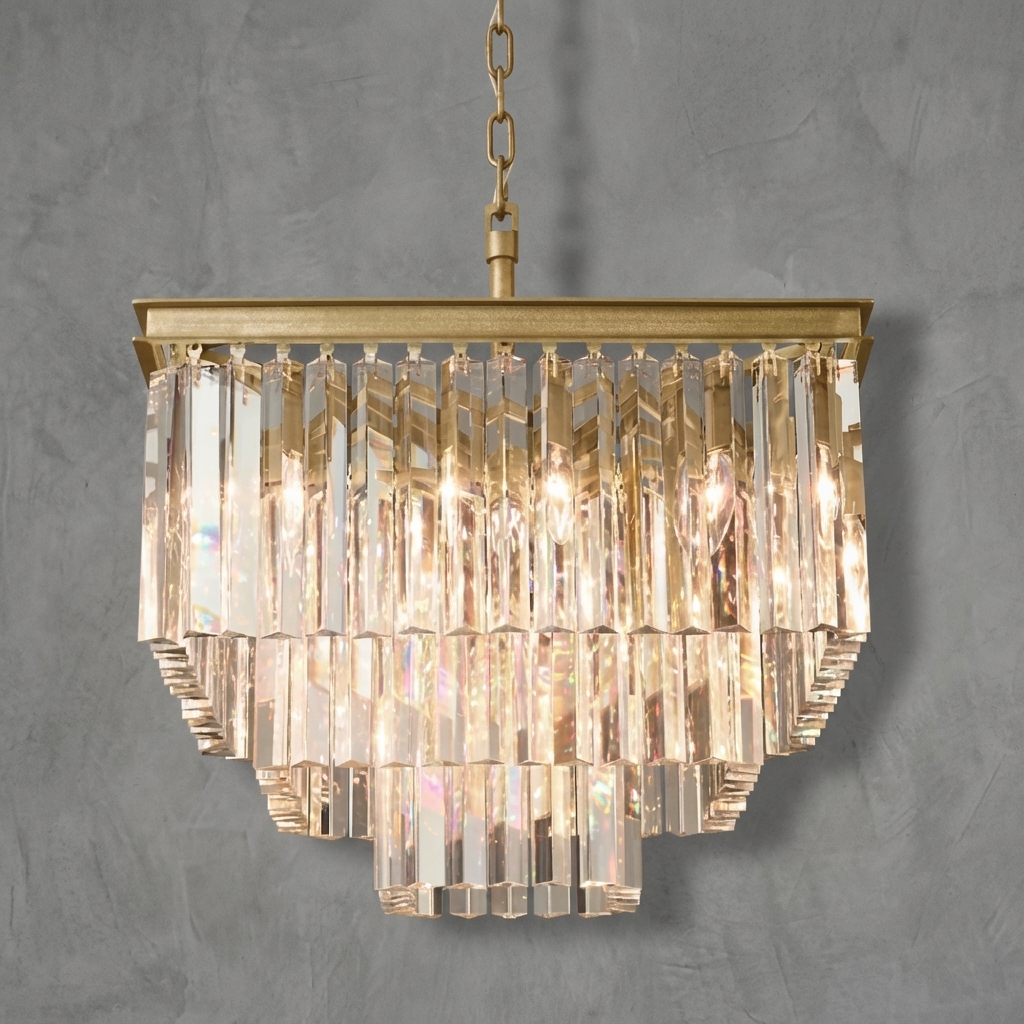 Prismatique Classicm Square Chandelier 22"