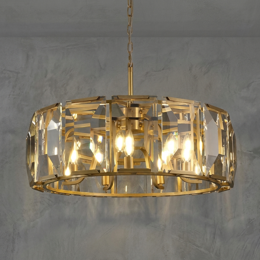 Cassette Round Chandelier 19" 31" 38" 43" 60"D
