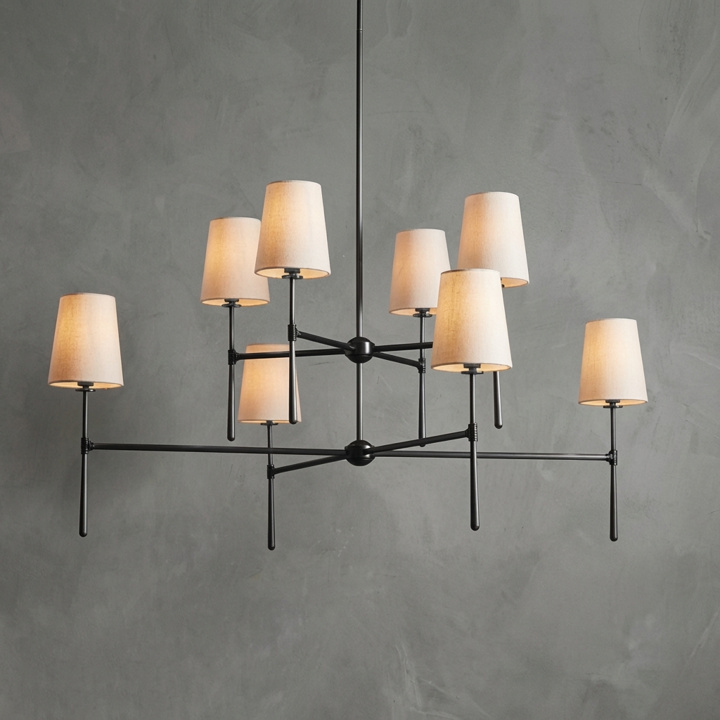 Abat-Jour 2-Tier Round Chandelier