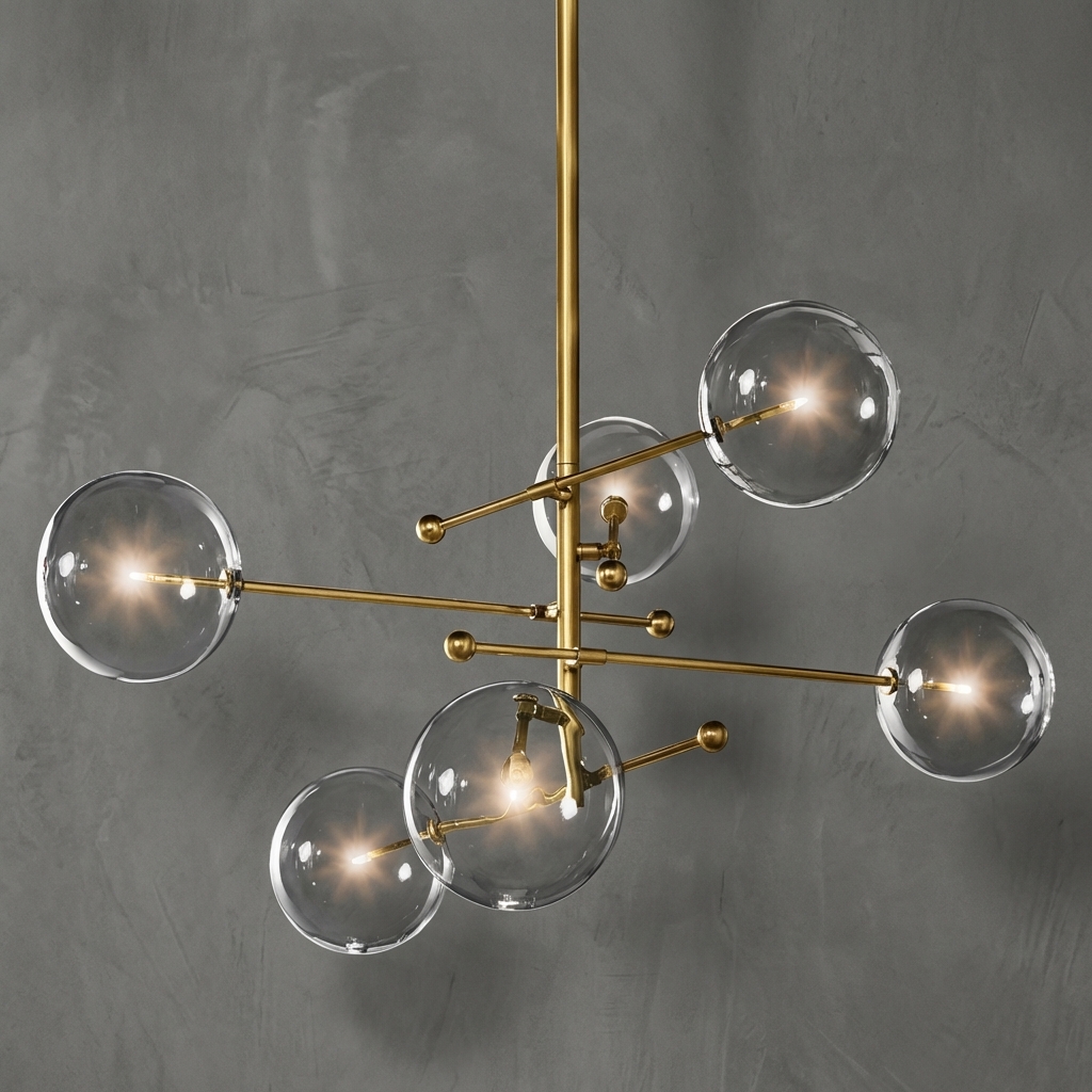 Sfera Six-Arm Chandelier 55"W