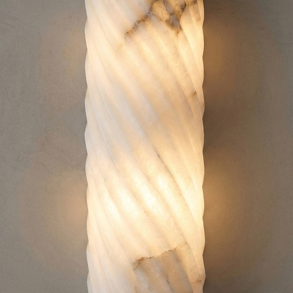 Amalia Alabaster Fluted Sconce (15")