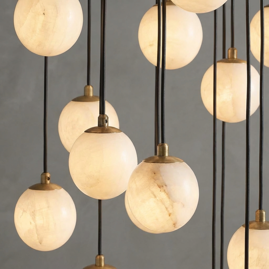 Raina Alabaster Multi Globe Chandelier (19")
